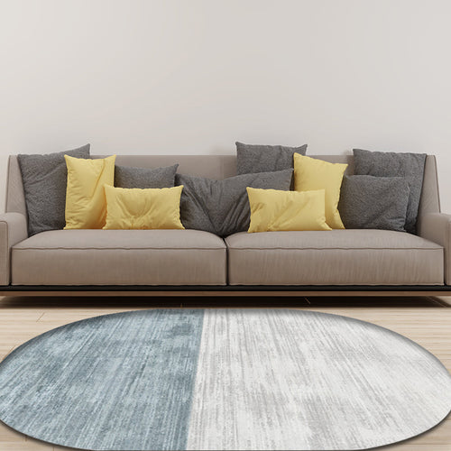 BowLift | Novelty Living Room Carpet in Pink and Blue Color Block Print Carpet Polyester Stain Resistant Area Rug