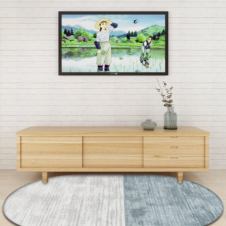 BowLift | Novelty Living Room Carpet in Pink and Blue Color Block Print Carpet Polyester Stain Resistant Area Rug