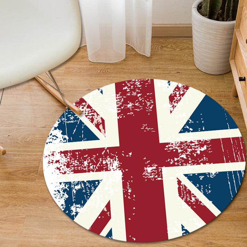 Modern rug for the living room in black and orange graphics national flag print rug polyester pet-friendly area rug | Bowlift