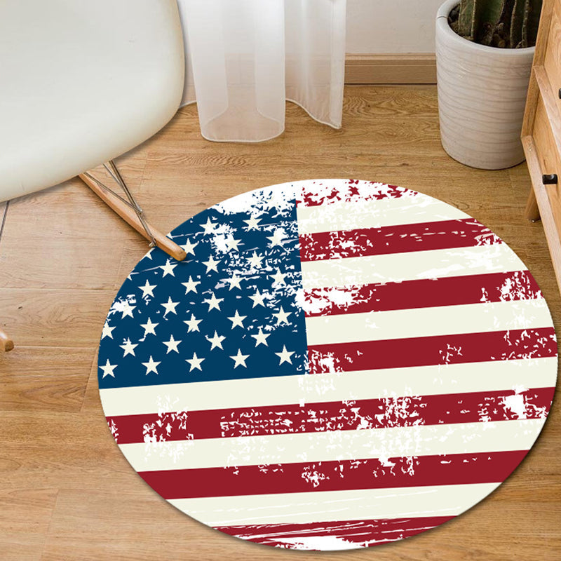 Modern rug for the living room in black and orange graphics national flag print rug polyester pet-friendly area rug | Bowlift