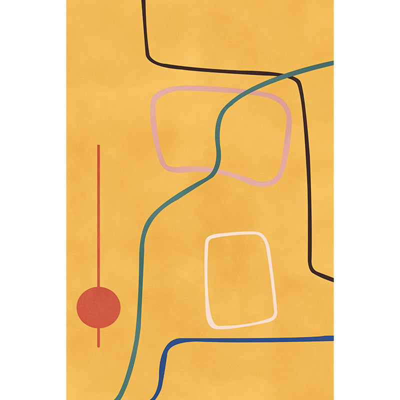 BowLift | Nordic Modernism Carpet Blue and Yellow Abstract Carpet Pet Friendly Non-slip Rug for Bedroom