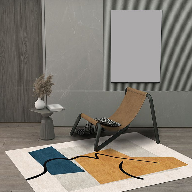 BowLift | Novelty Character Pattern Rug Multicolored Polyester Rug Non-Slip Backing Pet-Friendly Rug for Living Room