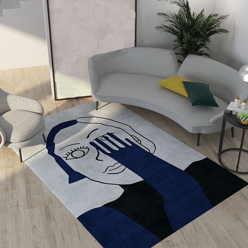 BowLift | Novelty Character Pattern Rug Multicolored Polyester Rug Non-Slip Backing Pet-Friendly Rug for Living Room