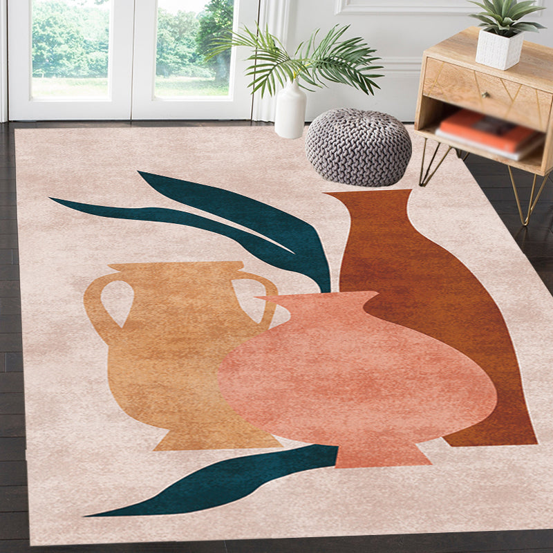 BowLift | Novelty Character Pattern Rug Multicolored Polyester Rug Non-Slip Backing Pet-Friendly Rug for Living Room