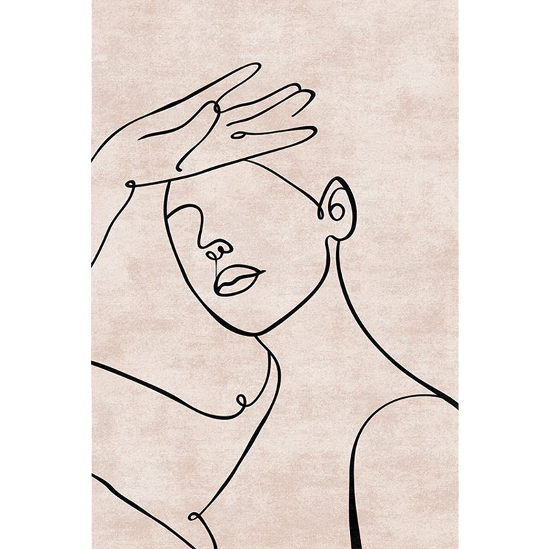 BowLift | Contemporary Figure Pattern Carpet Multicolor Polyester Carpet Washable Pet Friendly Area Rug for Bedroom