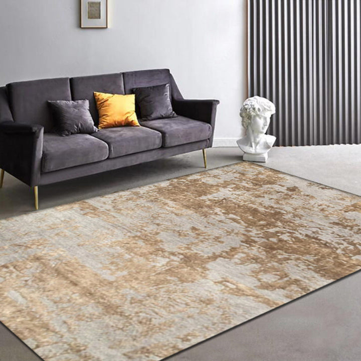 Modern abstract rug multicolored polyester rug washable non-slip pet-friendly rug for the living room | Bowlift
