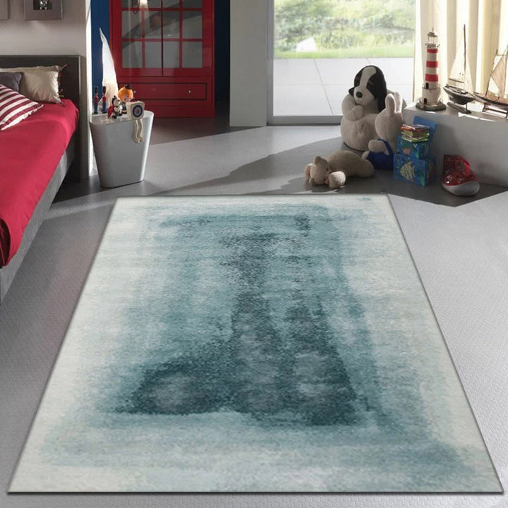 Modern abstract rug multicolored polyester rug washable non-slip pet-friendly rug for the living room | Bowlift