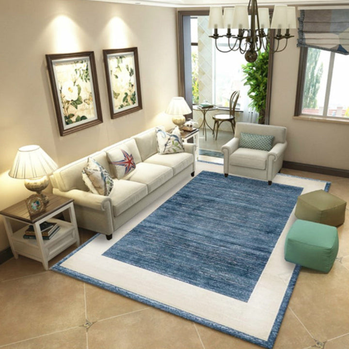 Multicolored Living Room Rug Color Block Geometric Pattern Rug Polyester Washable Non-Slip Pet-Friendly Rug | Bowlift