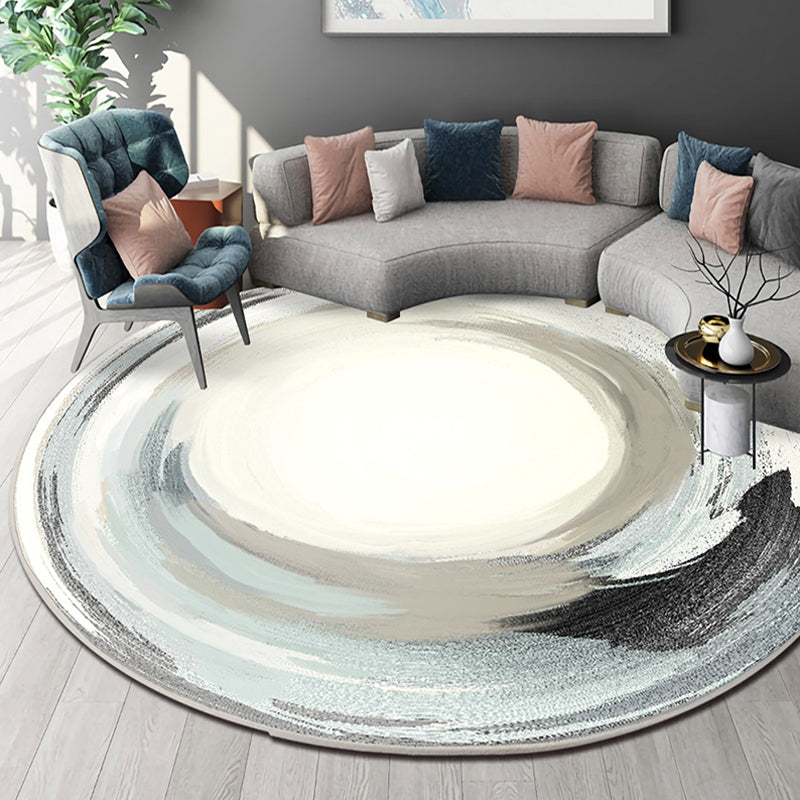 Multicolor Bedroom Rug Polyester Modernism Abstract Rug Washable Pet-Friendly Rug | Bowlift