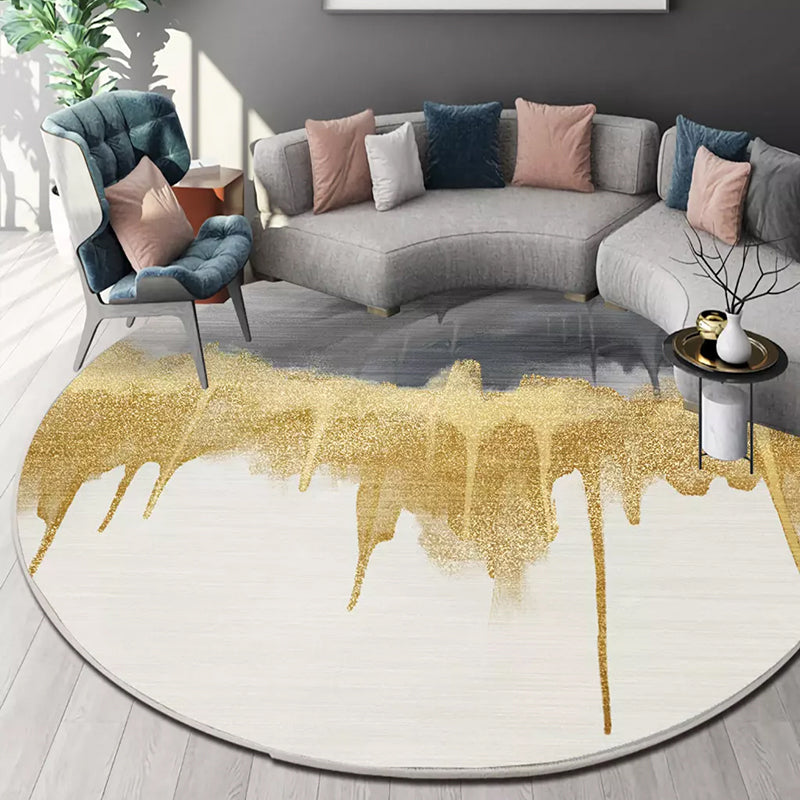 Multicolor Bedroom Rug Polyester Modernism Abstract Rug Washable Pet-Friendly Rug | Bowlift