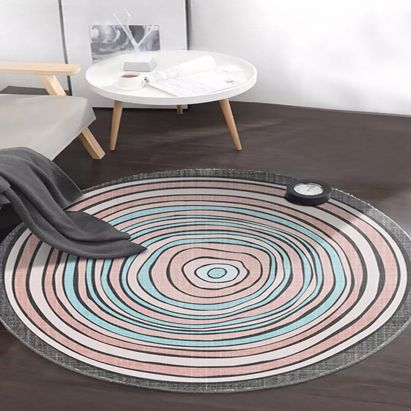 Multicolor Bedroom Rug Polyester Modernism Abstract Rug Washable Pet-Friendly Rug | Bowlift