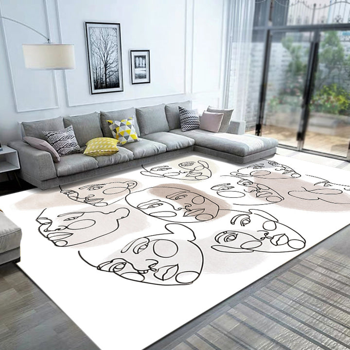 BowLift | Stylish Multicolor Contemporary Area Rug Polyester Figurative Pattern Rug Non-Slip Back Animal-Friendly Area Rug for Living Room