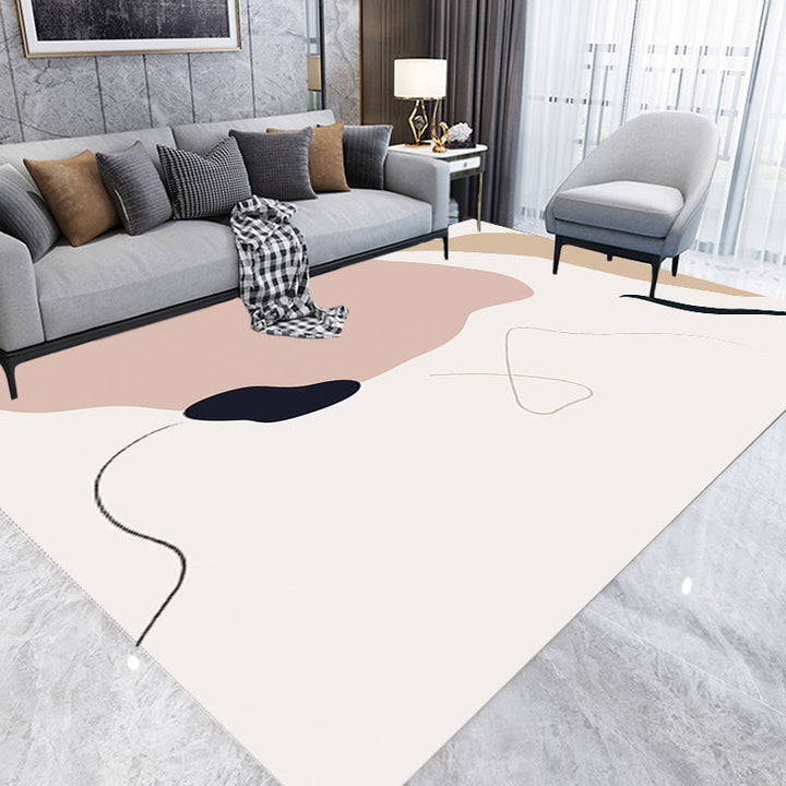 BowLift | Stylish Multicolor Contemporary Area Rug Polyester Figurative Pattern Rug Non-Slip Back Animal-Friendly Area Rug for Living Room