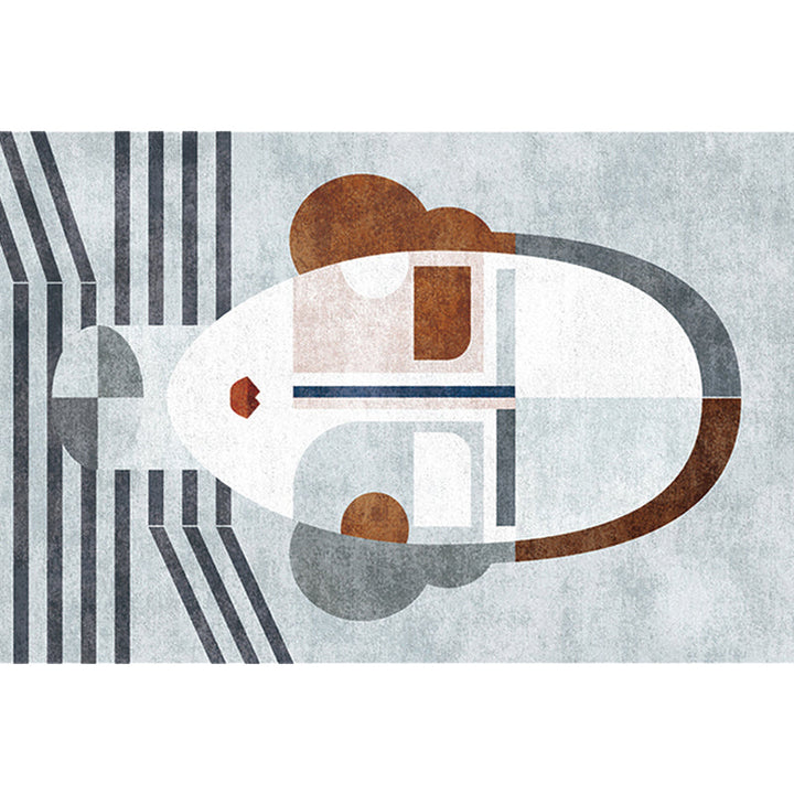 BowLift | Multicolor Living Room Carpet Nordic Character Pattern Carpet Polyester Washable Pet Friendly Area Rug