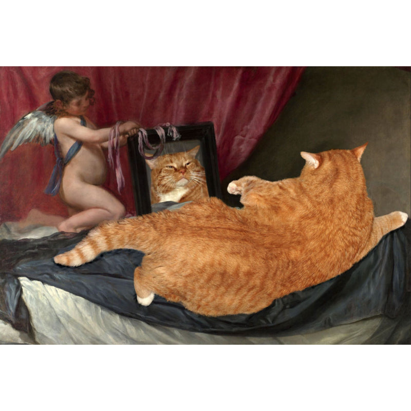 BowLift | Novelty Cat Pattern Carpet Red and Black Polyester Washable Pet-Friendly Area Rug for Decoration