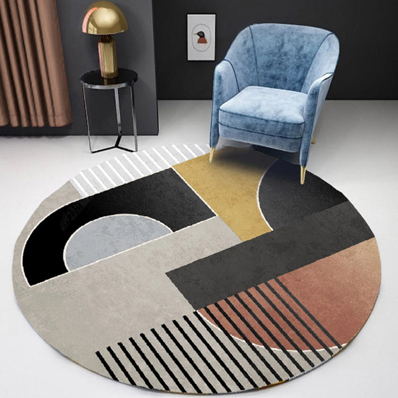Unique Nordic Rug Color Block Rug Washable Pet Friendly Non-Slip Back Washable Rug for the Living Room | Bowlift