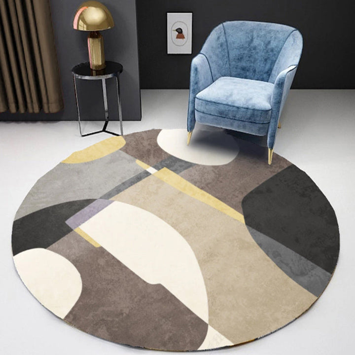 Unique Nordic Rug Color Block Rug Washable Pet Friendly Non-Slip Back Washable Rug for the Living Room | Bowlift