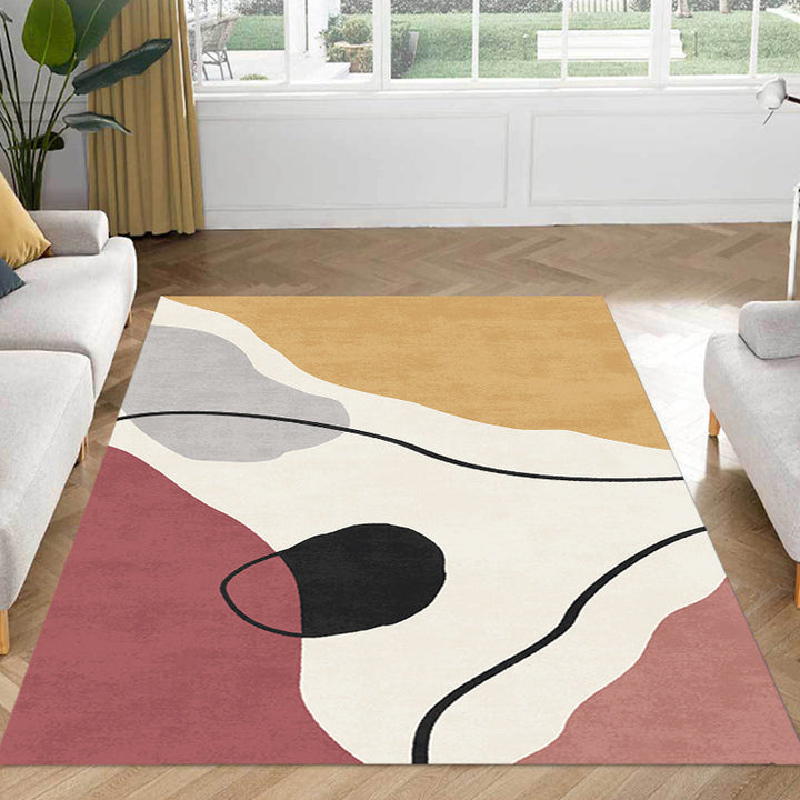 BowLift | Simple Norwegian Carpet Multifunctional Abstract Carpet Washable Pet-Friendly Area Rug for Living Room