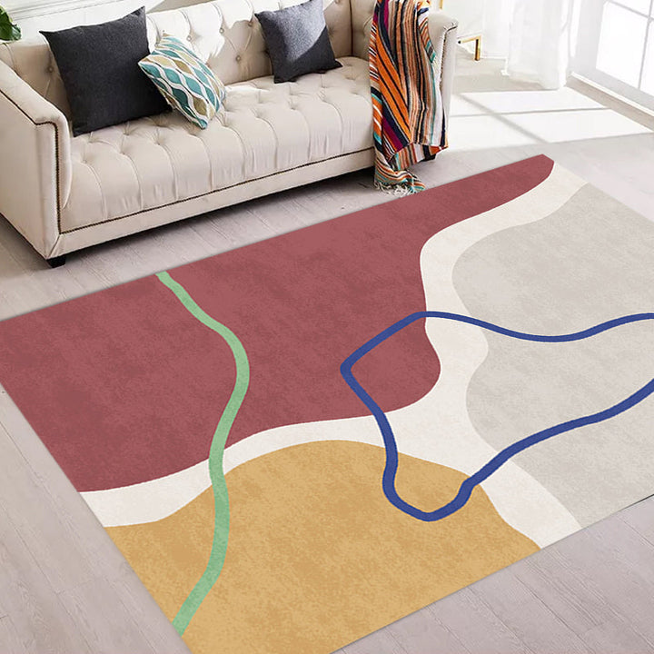 BowLift | Simple Norwegian Carpet Multifunctional Abstract Carpet Washable Pet-Friendly Area Rug for Living Room