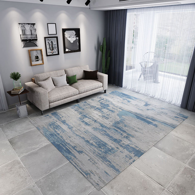 Gray Industrial Carpet Flannel Abstract Carpet Pet Friendly Washable Anti-Slip Back Carpet for Living Room | Bowlift