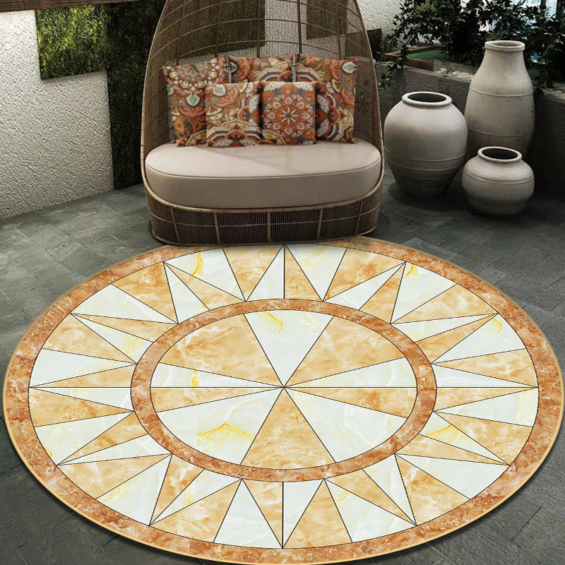 Modernist Living Room Rug Geometric Pattern Rug Polyester Washable Non-Slip Pet-Friendly Area Rug | Bowlift