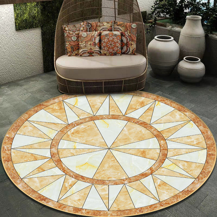 Modernist Living Room Rug Geometric Pattern Rug Polyester Washable Non-Slip Pet-Friendly Area Rug | Bowlift
