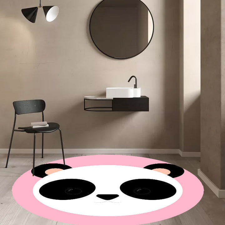 BowLift | Kids Cartoon Animal Pattern Rug Blue and Pink Polyester Rug Washable Pet Friendly Non-Slip Rug for the Children's Room