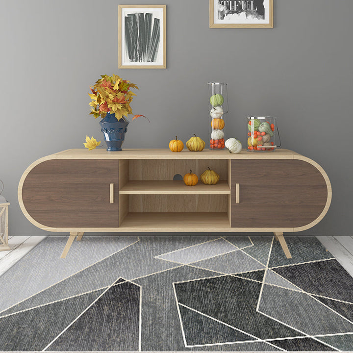 Unique multi-colored striped rug with geometric print made of polyester Modern rug Pet-friendly non-slip backing Rug for the bedroom | Bowlift