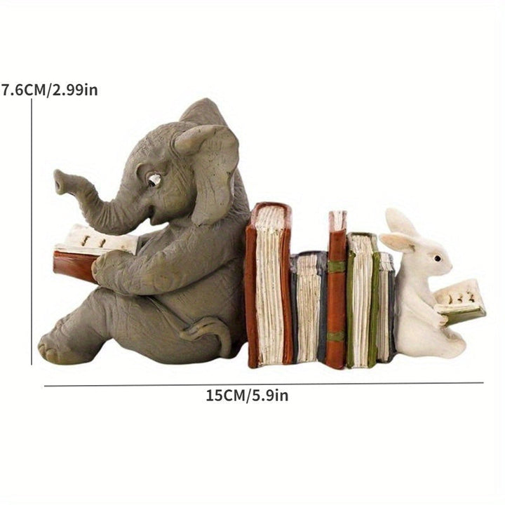 Charming - Playful Elephant and Rabbit Bookends Bowlift