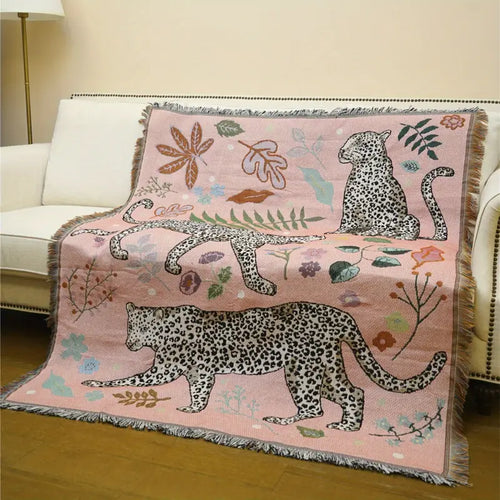 Boho Luxe Tiger Cotton Blanket - Elegance and Comfort For Your Interior Bowlift