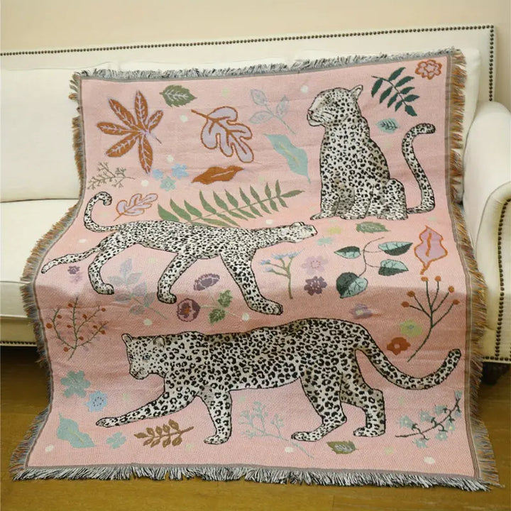 Boho Luxe Tiger Cotton Blanket - Elegance and Comfort For Your Interior Bowlift