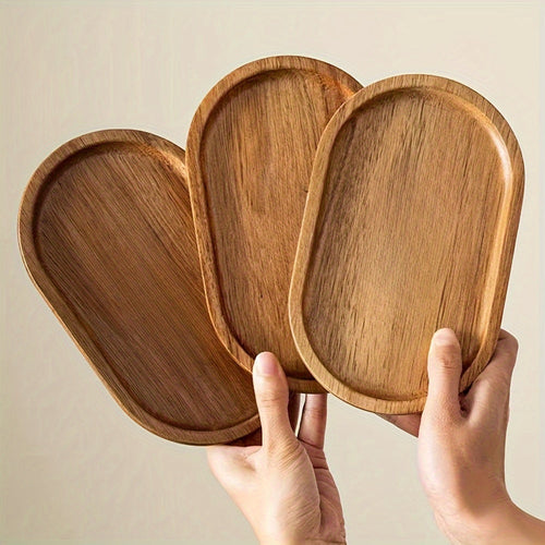 ChicTray - Elegant Oval Tray made of Solid Wood Bowlift