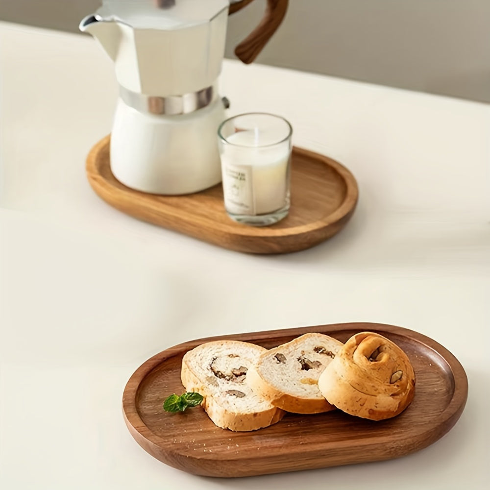 ChicTray - Elegant Oval Tray made of Solid Wood Bowlift