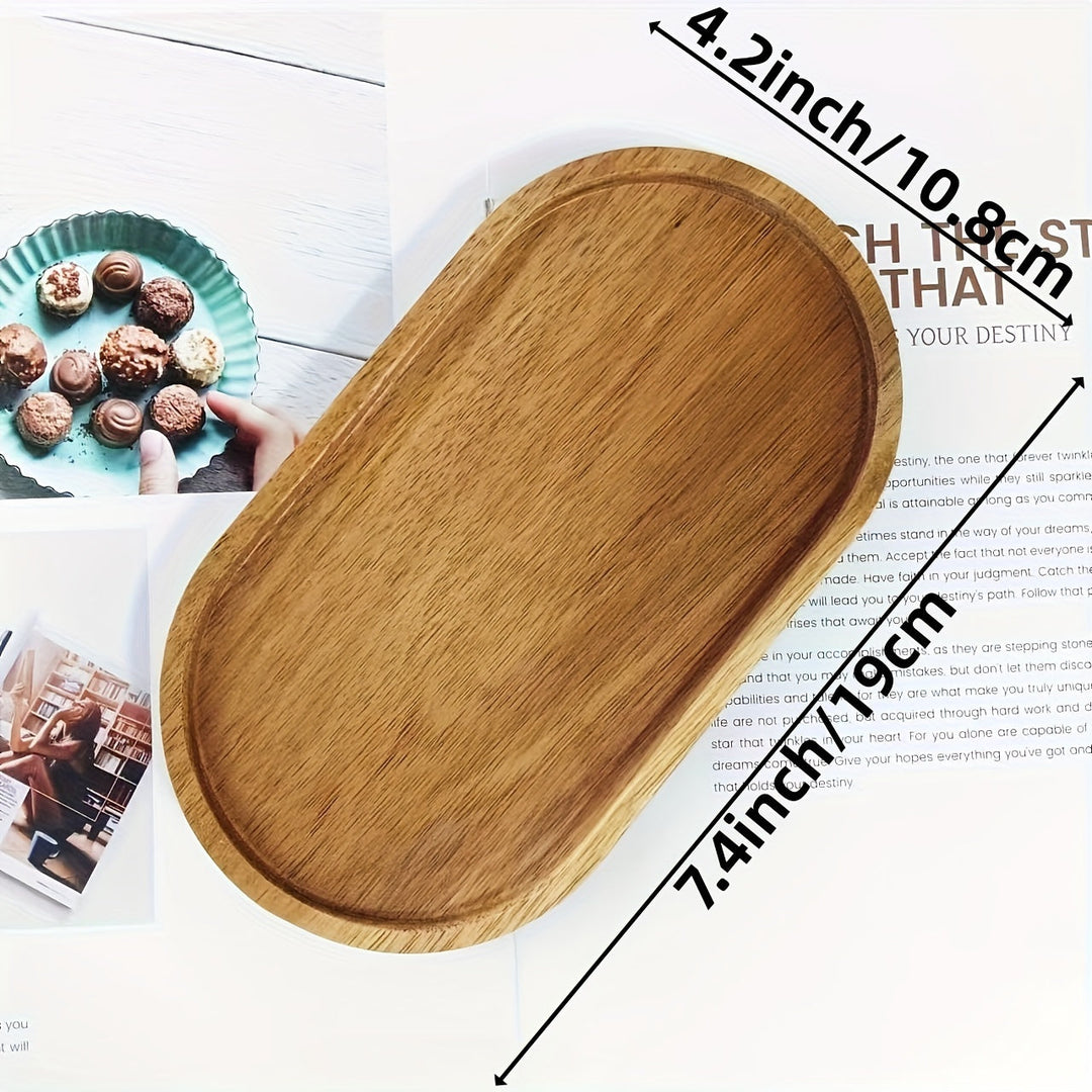 ChicTray - Elegant Oval Tray made of Solid Wood Bowlift