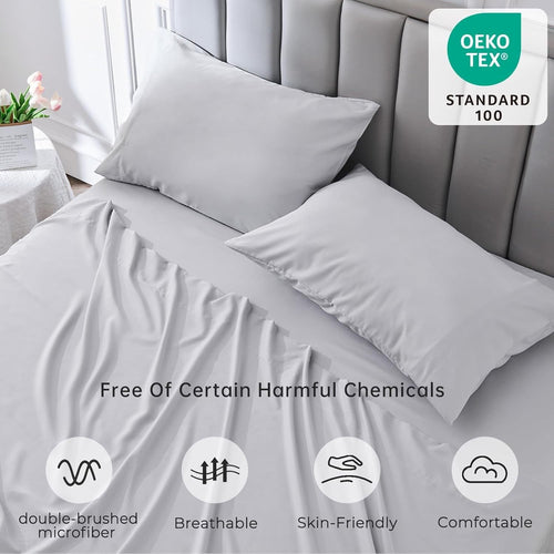 4-Piece Soft Cooling Queen Size Sheets: 14