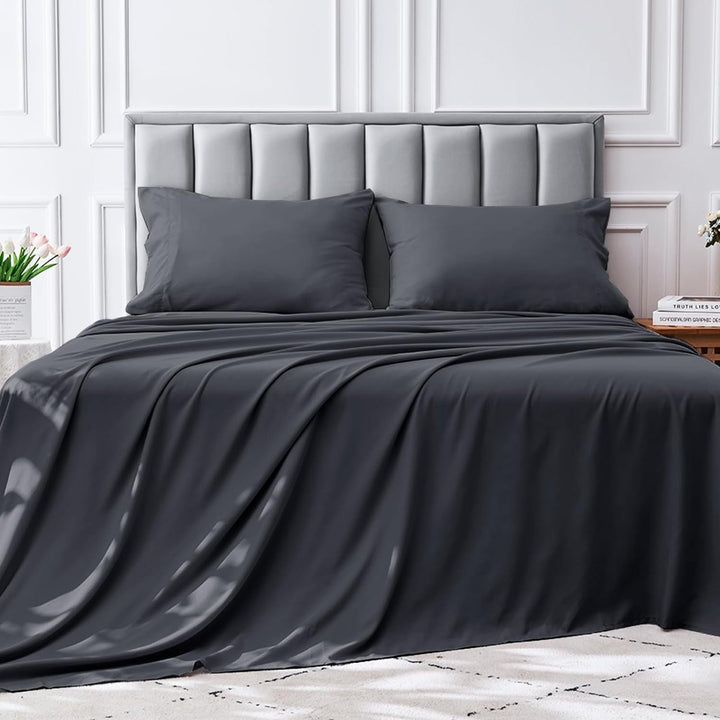 4-Piece Soft Cooling Queen Size Sheets: 14" Deep Pocket, Luxury Hotel-Grade, Shrinkage and Fade Resistant, Easy Care Bed Sheet Set | Bowlift