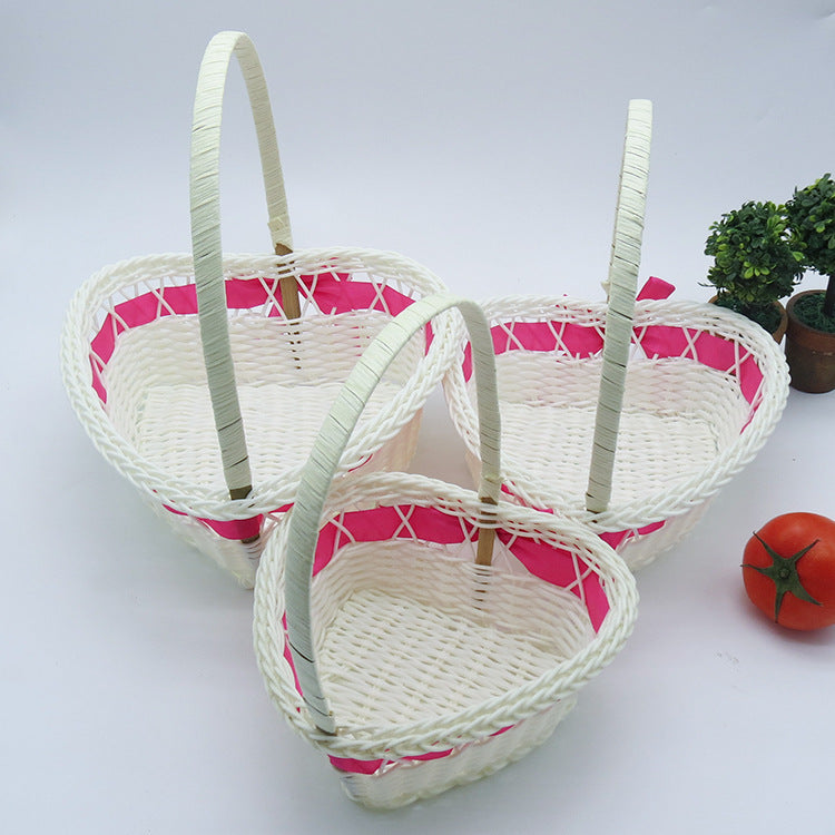 Women's Heart Shape Decorative Basket Bowlift