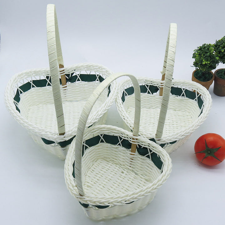 Women's Heart Shape Decorative Basket Bowlift