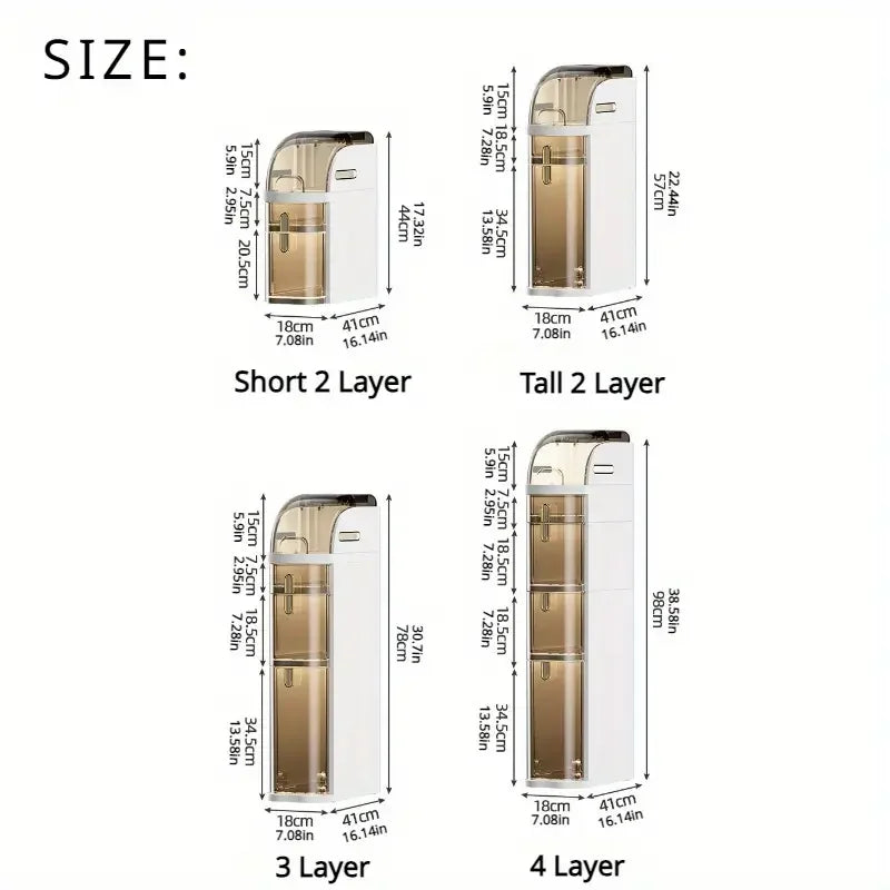 BowLift | BathroomBliss Rolling Cabinet | Space-saving bathroom solution with wheels for easy moving