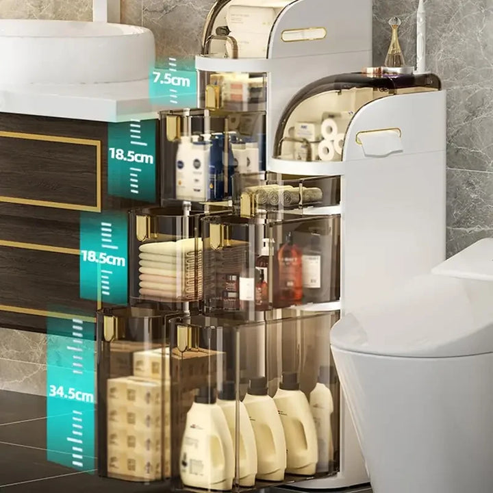 BowLift | BathroomBliss Rolling Cabinet | Space-saving bathroom solution with wheels for easy moving