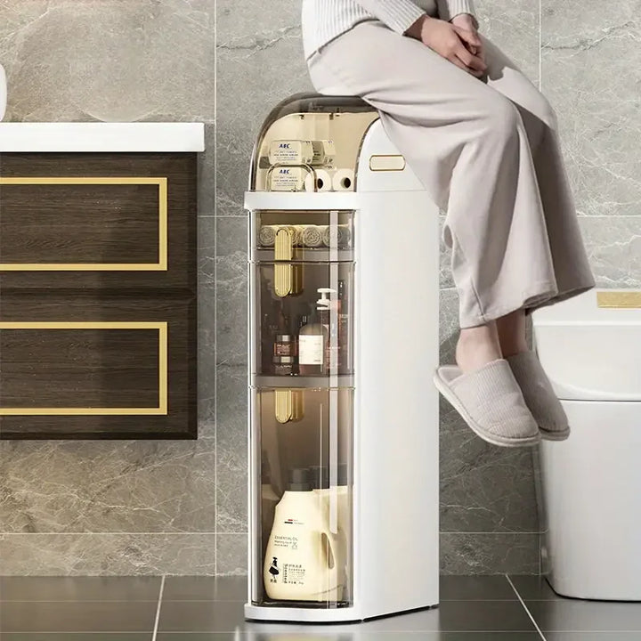 BowLift | BathroomBliss Rolling Cabinet | Space-saving bathroom solution with wheels for easy moving