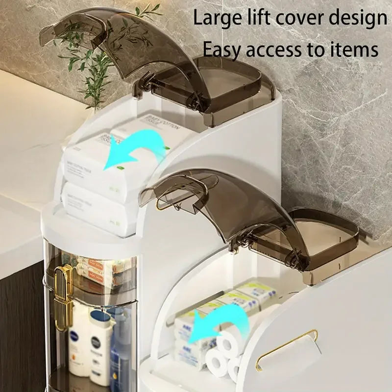 BowLift | BathroomBliss Rolling Cabinet | Space-saving bathroom solution with wheels for easy moving