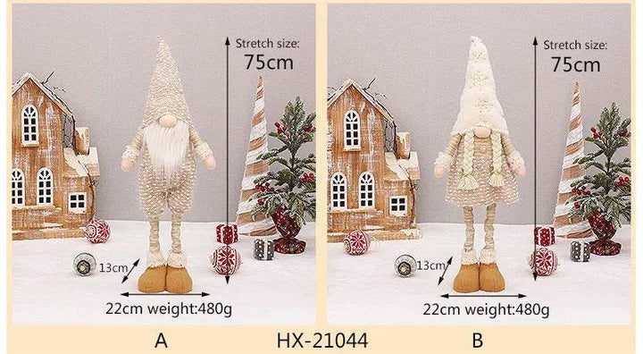 BowLift | Retractable Luminous Santa Doll Rudolf Christmas Faceless Decoration Ornaments