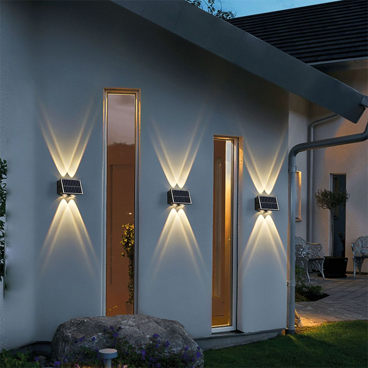 BowLift | Modern Simplicity Solar Waterproof Rectangular ABS PMMA LED Wall Light Lamp For Outdoor Patio
