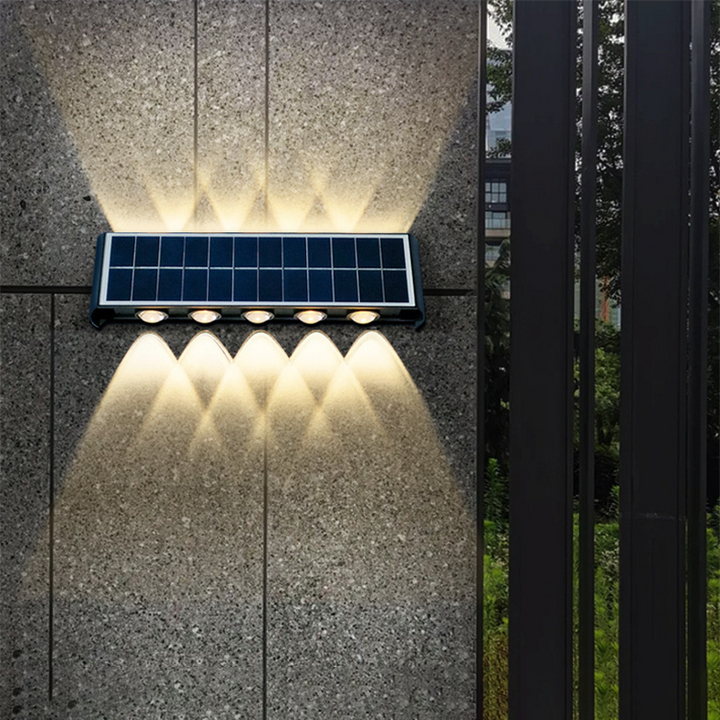 BowLift | Lumiora Modern Solar-LED Wall Lamp for Outdoors | Rectangular Design | IP56 Waterproof | Different Sizes & Light Intensities