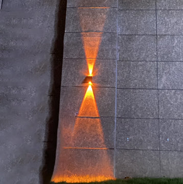 Simple Solar Trapezoid Outdoor Waterproof Up and Down Lights LED Wall Sconce Lamp | Bowlift