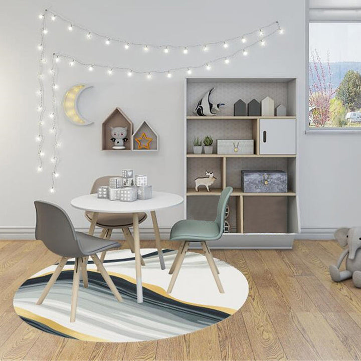 Funky Abstract Rug Multicolor Contemporary Rug Polyester Pet-Friendly Non-Slip Back Washable Rug for the Living Room | Bowlift