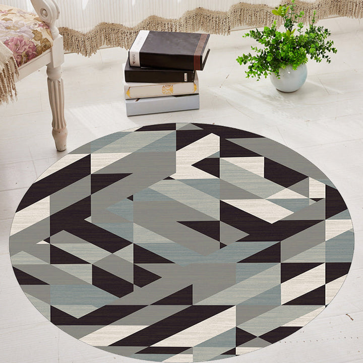 Modernism Geometric Pattern Carpet Multicolor Polyester Carpet Washable Pet-Friendly Non-Slip Carpet for the Living Room | Bowlift