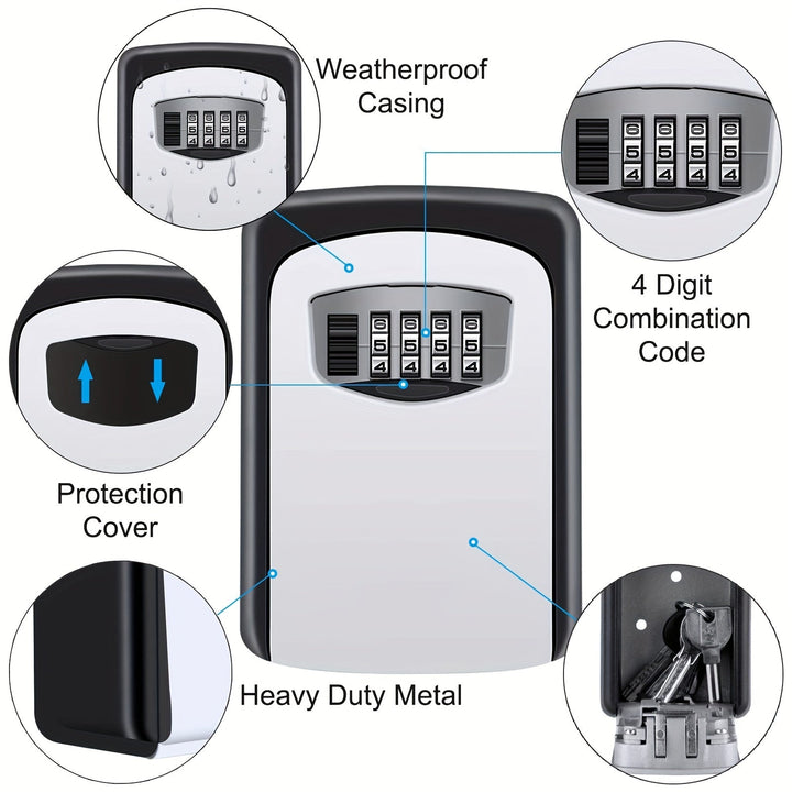 Key safe for outdoors with code & cover | Bowlift