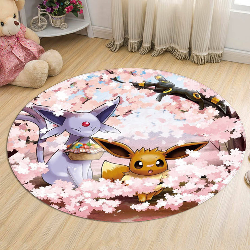 BowLift | Kids Cartoon Character Pattern Carpet Multicolored Polyester Carpet Washable Pet Friendly Non-slip Rug for the Children's Room